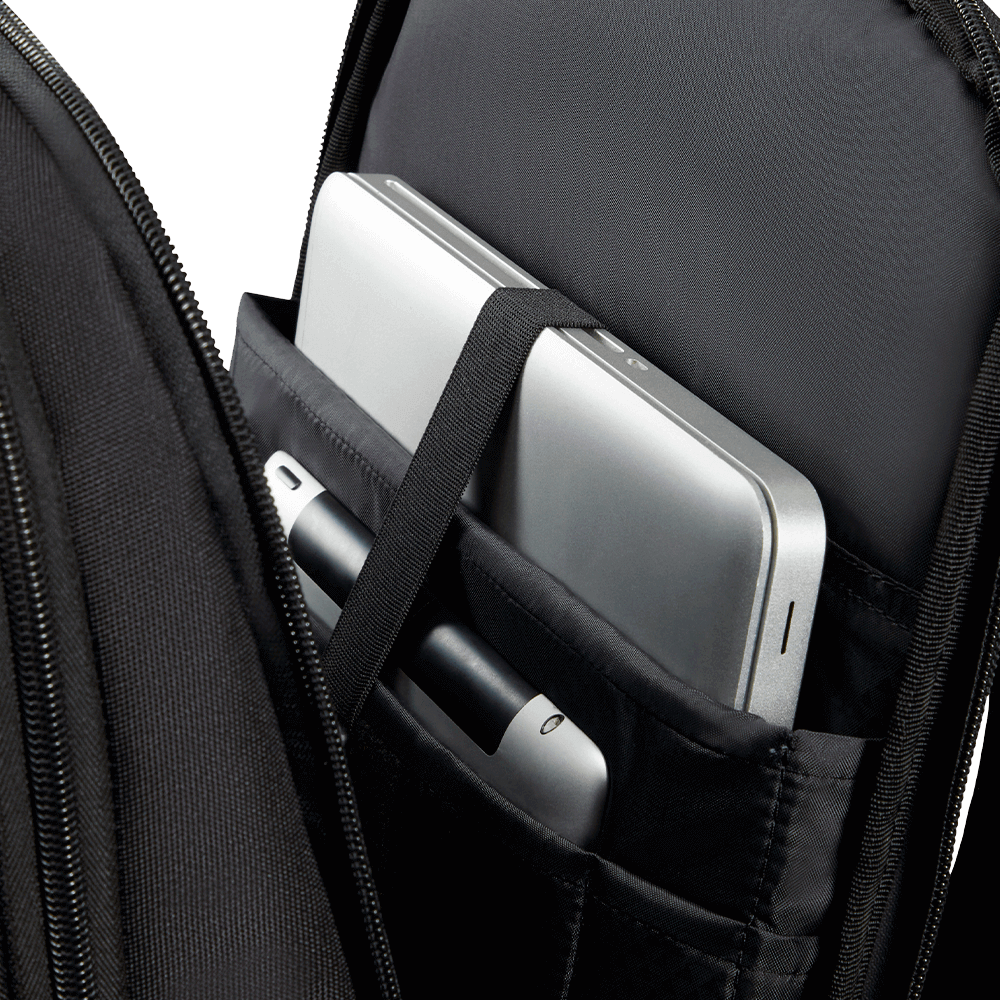 Mochila para Notebook Stackd Biz Negra y Naranja