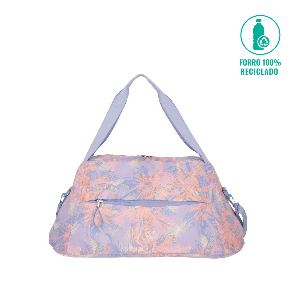 Bolso Deportivo Jogging Estampado Lila Mediano