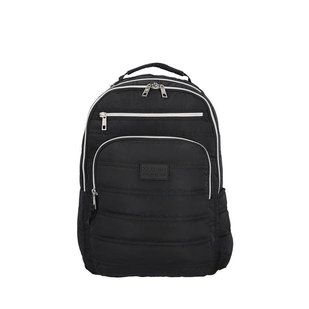 Mochila para notebook mujer Vermont 15.6 negra plateada