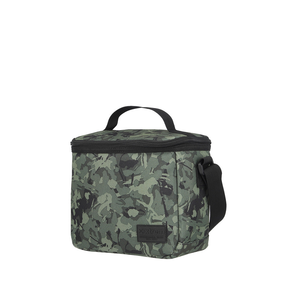Pack Triple mochila urbana hombre + lonchera + estuche verde/camo