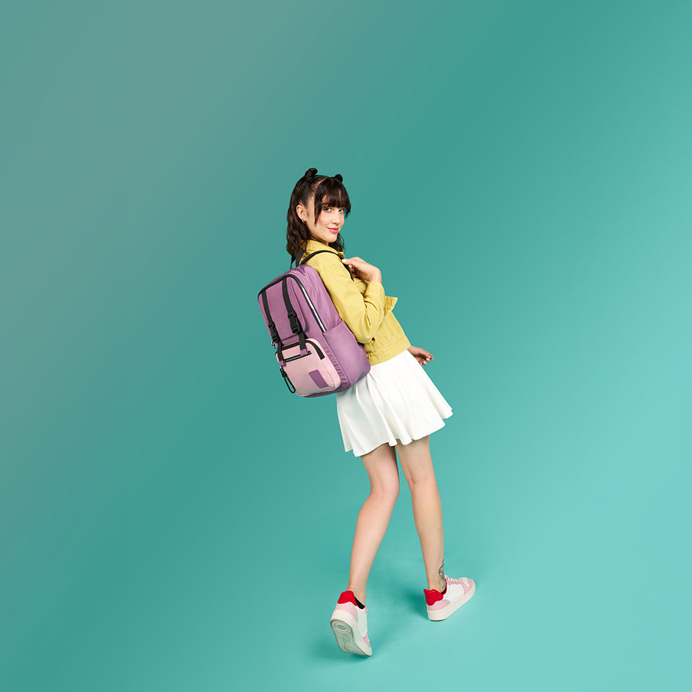 Mochila para notebook LEXIE 15" rosada/violeta