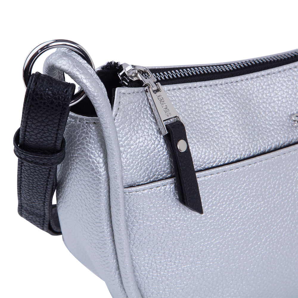 Cartera Clásica Fashion Amsterdam Plateada