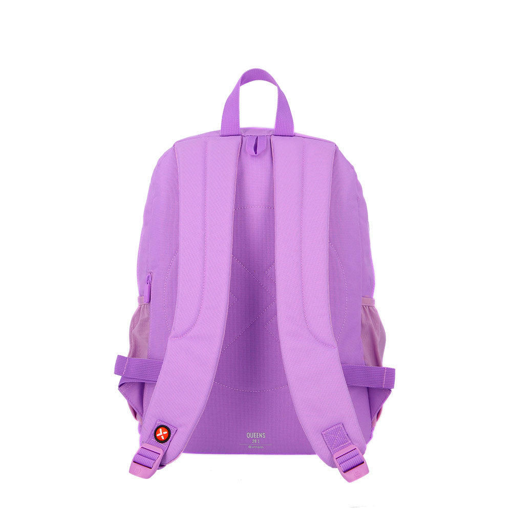 Mochila para notebook mujer Queens Stars 15.6'' lila