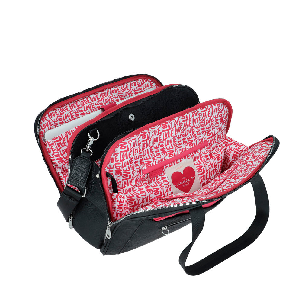 Cartera para notebook 15" LOVE negra