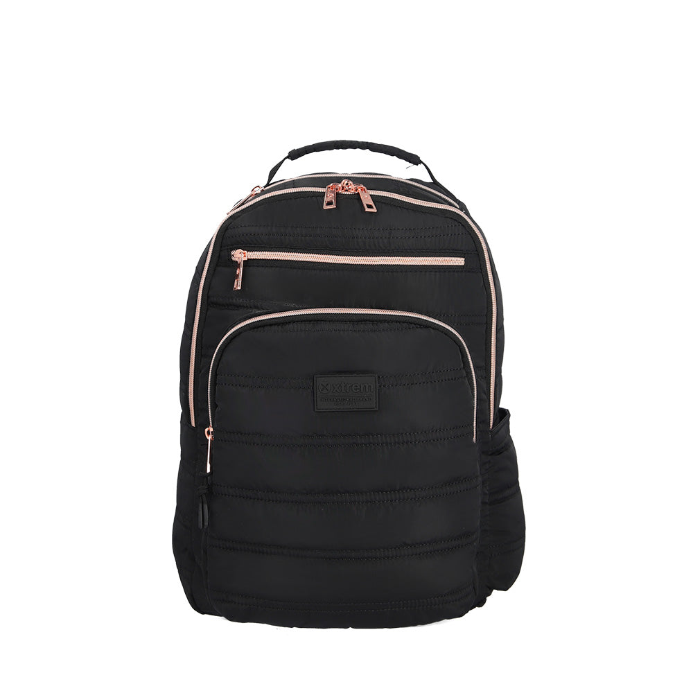 Mochila para laptop mujer Vermont 15.6'' negra/rosada