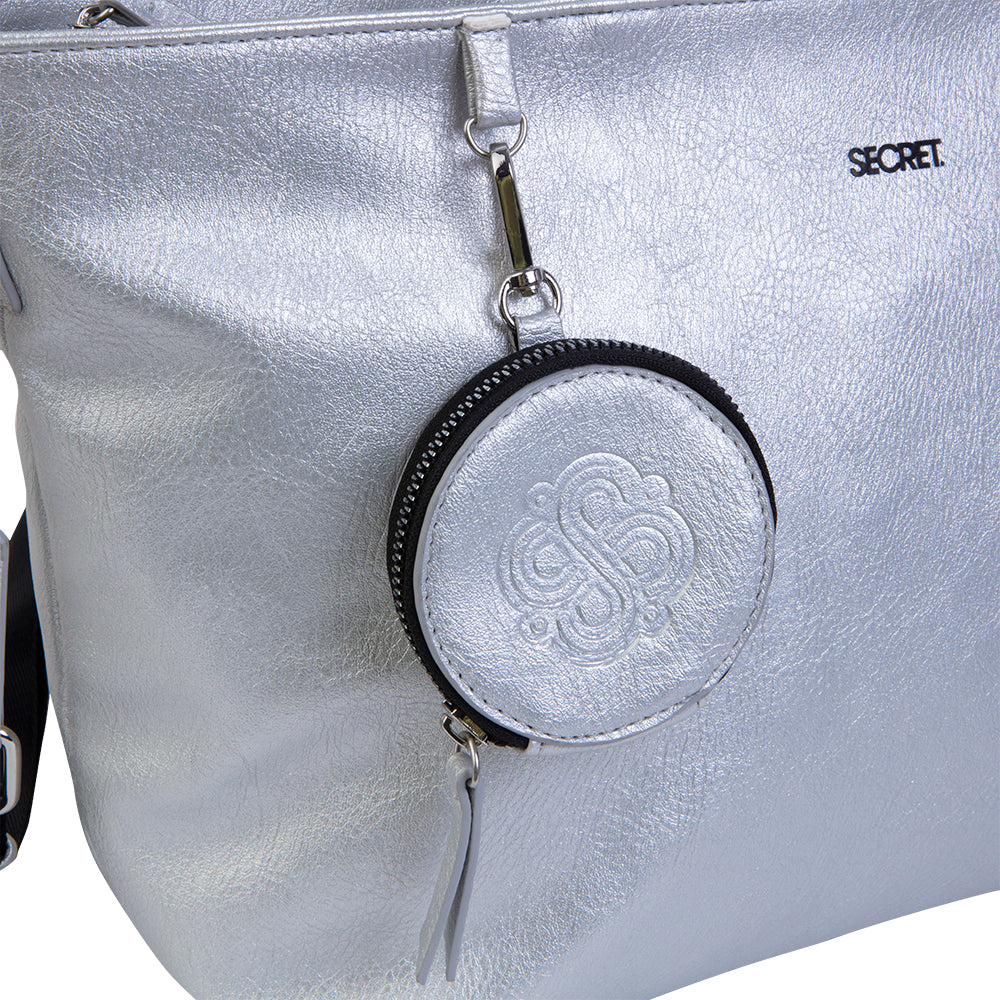 Cartera Clásico Austin Plateada