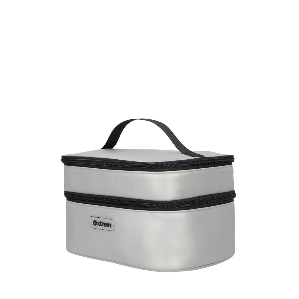 Cosmetiquero ALBURY plateado L