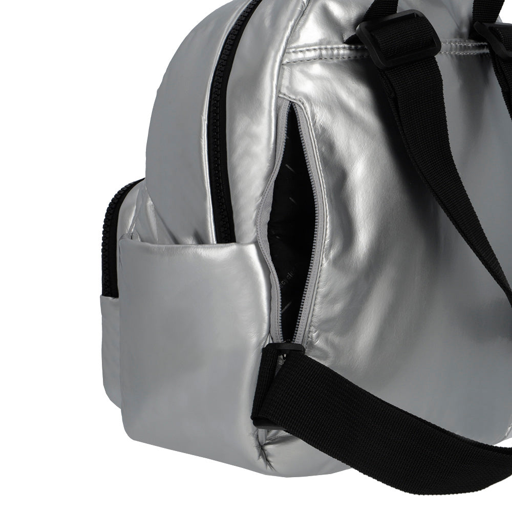 Mochila ZOE plateada S