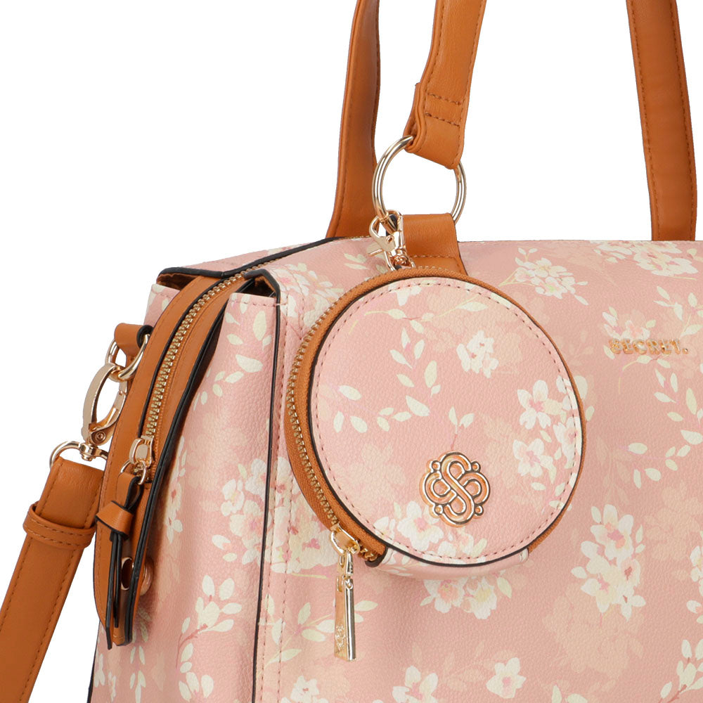 Cartera de mano Mother beige tostado L