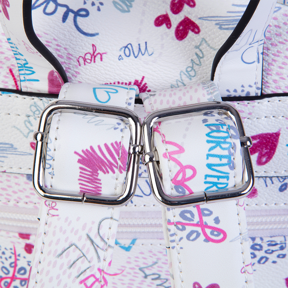 Mochila Love multicolor mediana