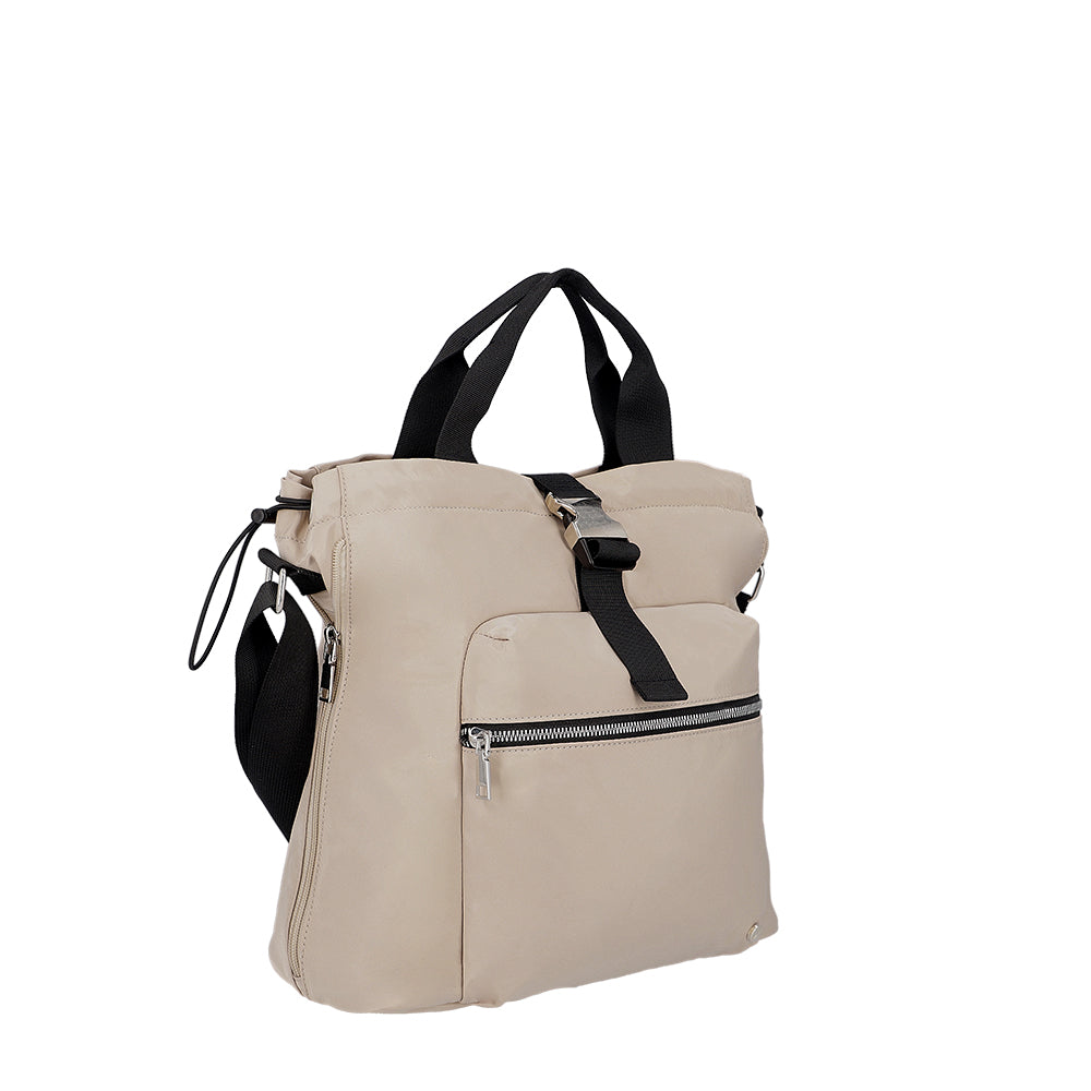 Cartera de Hombro Amelia Beige Pequeña