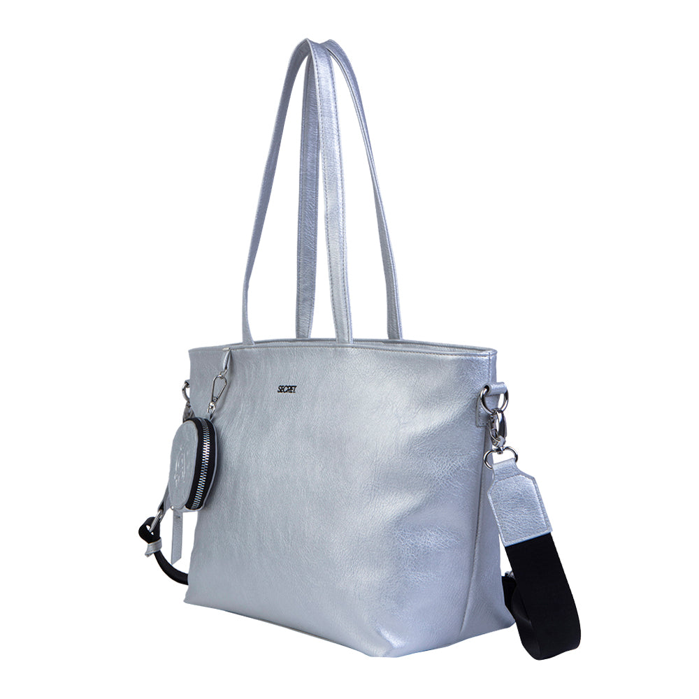 Cartera Clásico Austin Plateada