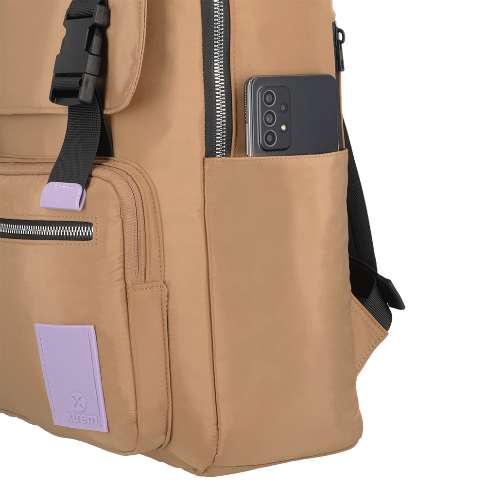 Mochila para notebook mujer Lexie beige 14.1"