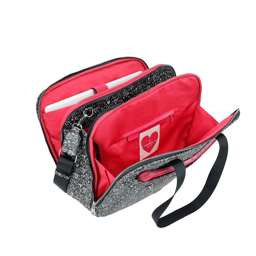 Cartera para notebook 15" LOVE negra ink