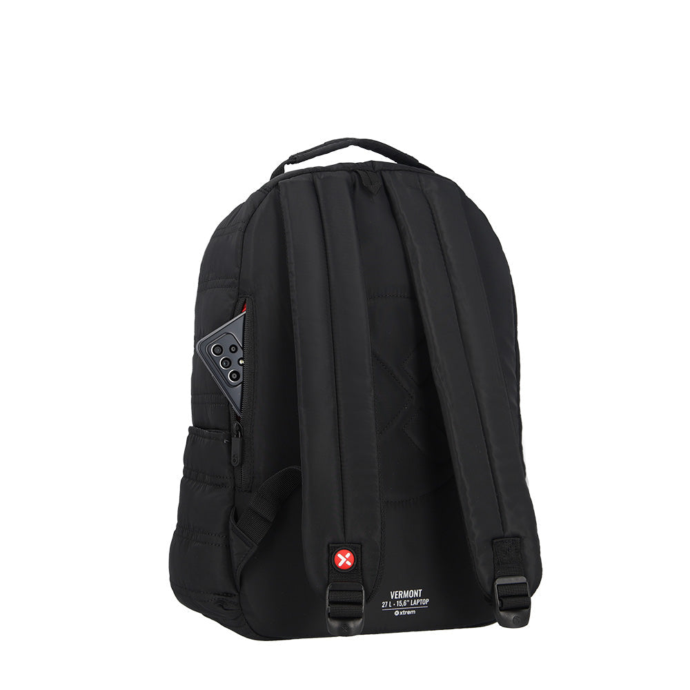 Mochila para notebook mujer Vermont 15.6 negra plateada