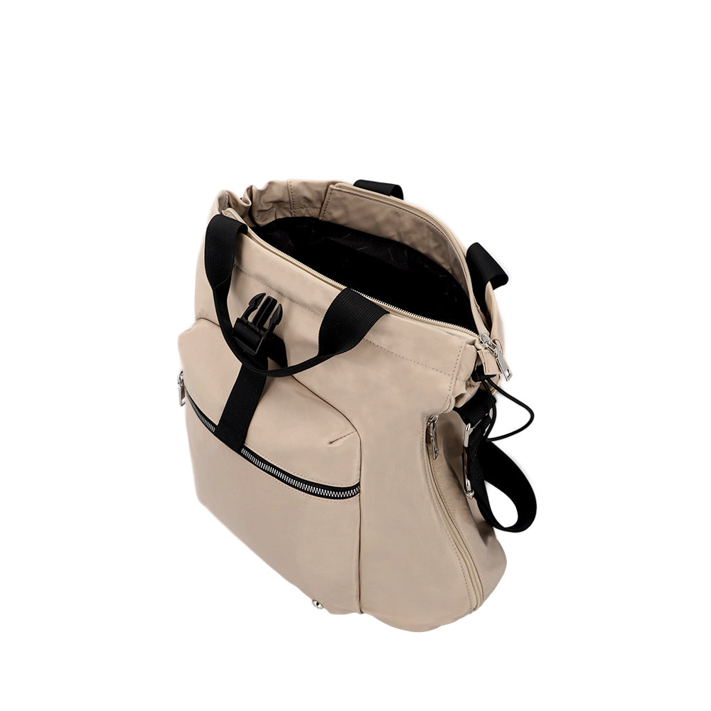Cartera de Hombro Amelia Beige Pequeña