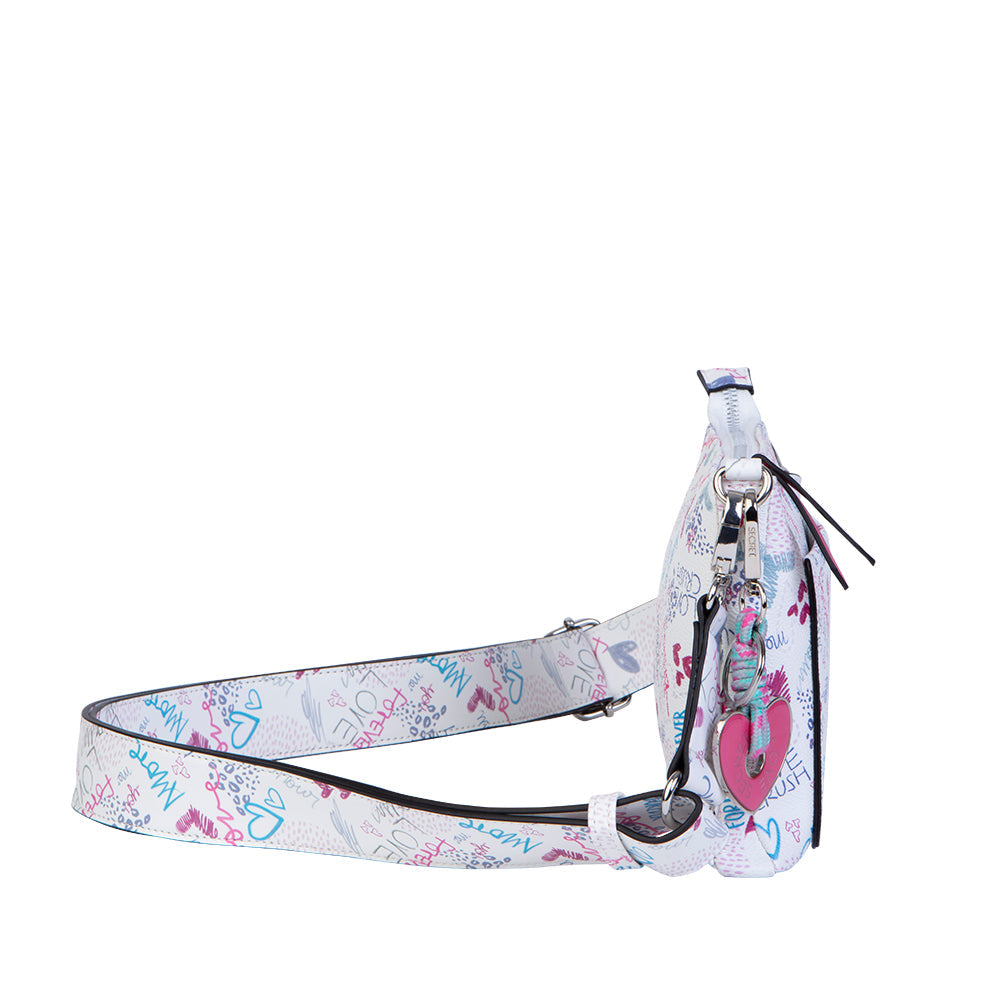 Cartera bandolera Love multicolor pequeña