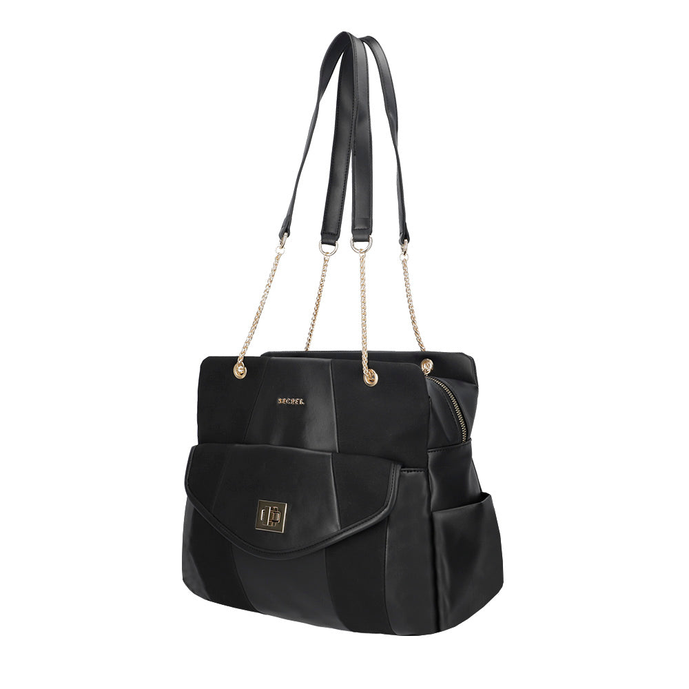 CARTERA DE HOMBRO SUIZA FW24 NEGRO L