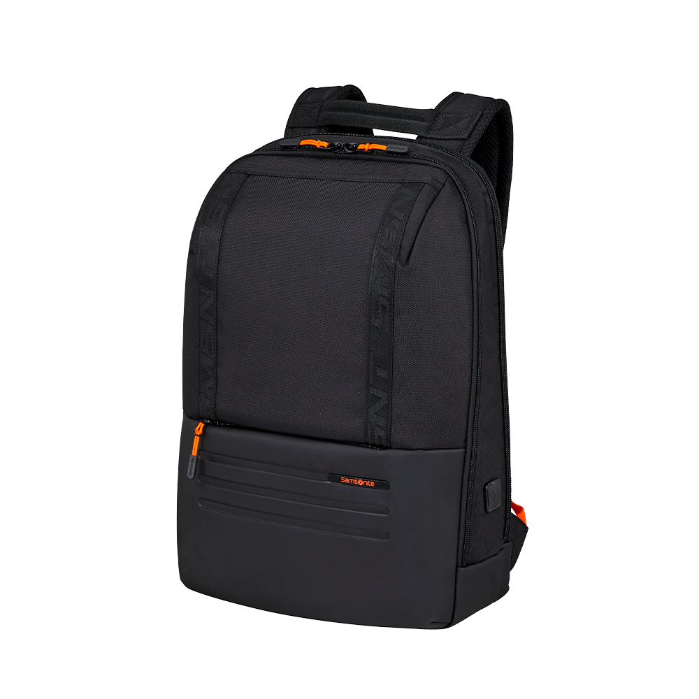 Mochila para Notebook Stackd Biz Negra y Naranja