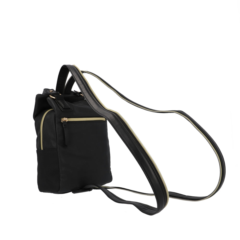 Mochila Cartera Manhattan Negra Mediana