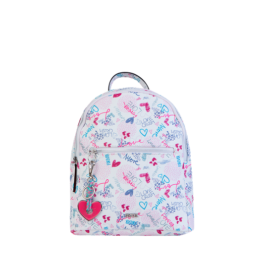 Mochila Love multicolor mediana