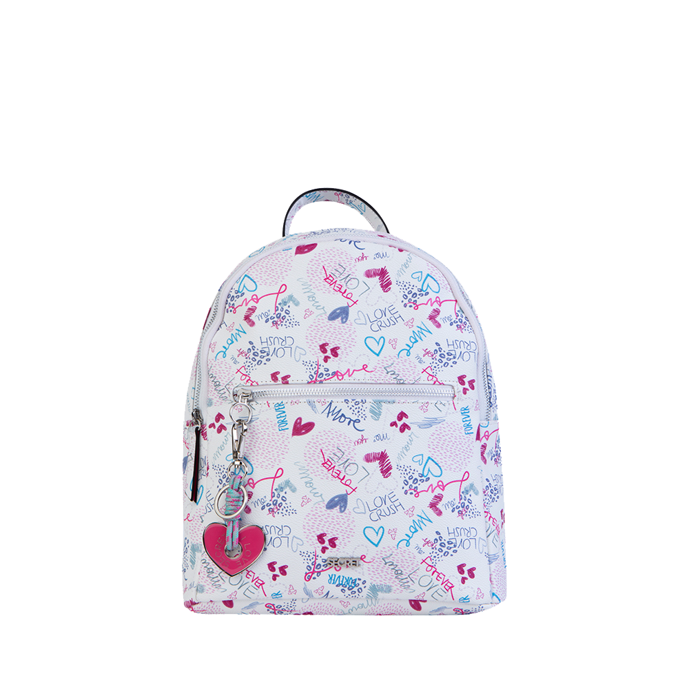 Mochila Love multicolor mediana
