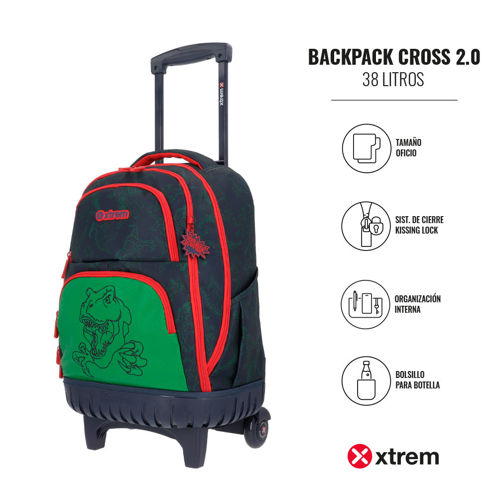 Mochila Cross 2.0 4Xt Blue Dino L