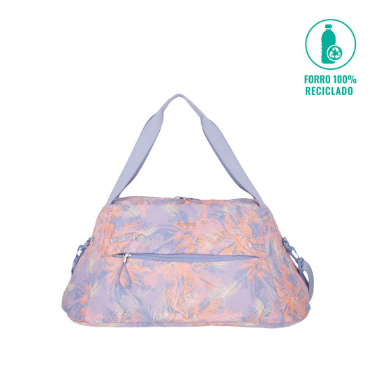 Bolso Deportivo Jogging Estampado Lila Mediano