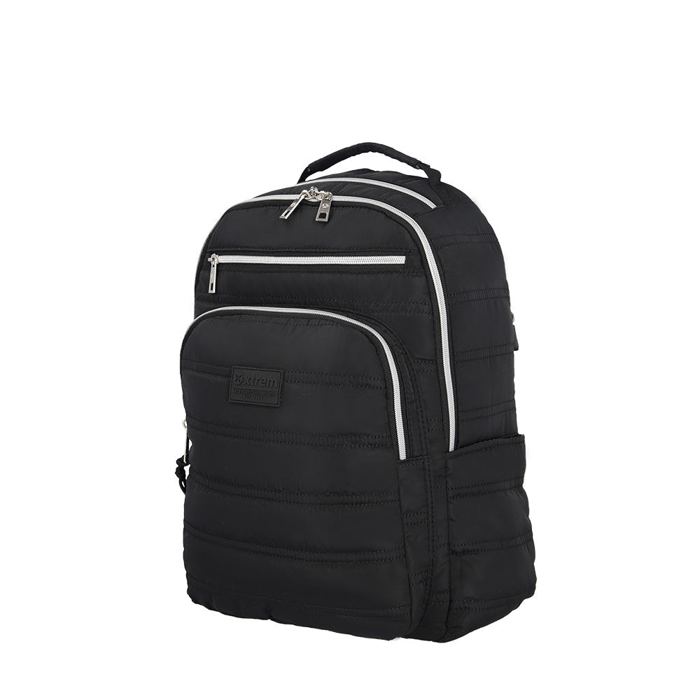 Mochila para notebook mujer Vermont 15.6 negra plateada