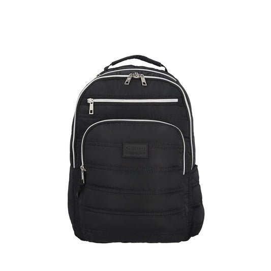 Mochila para notebook mujer Vermont 15.6 negra plateada
