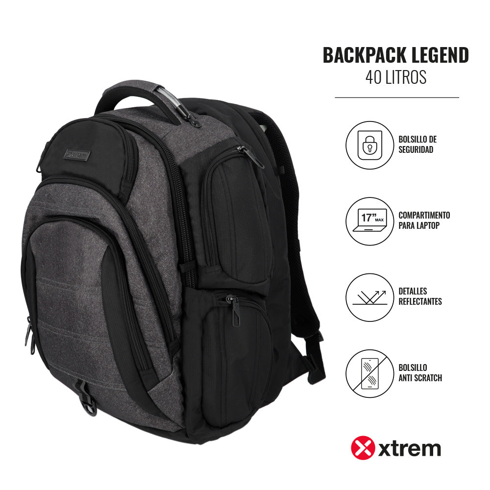 Mochila Legend 4Xt Grey Melange XL