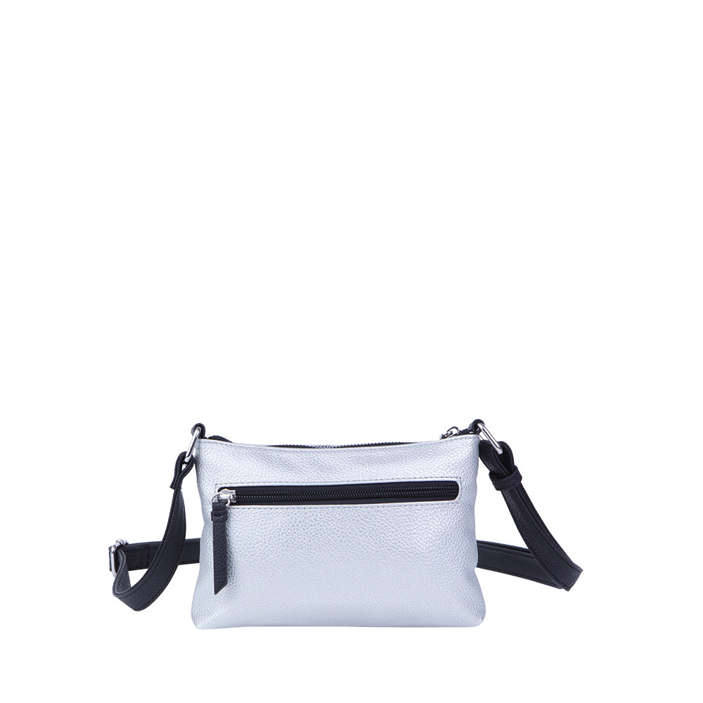 Cartera Clásica Fashion Amsterdam Plateada