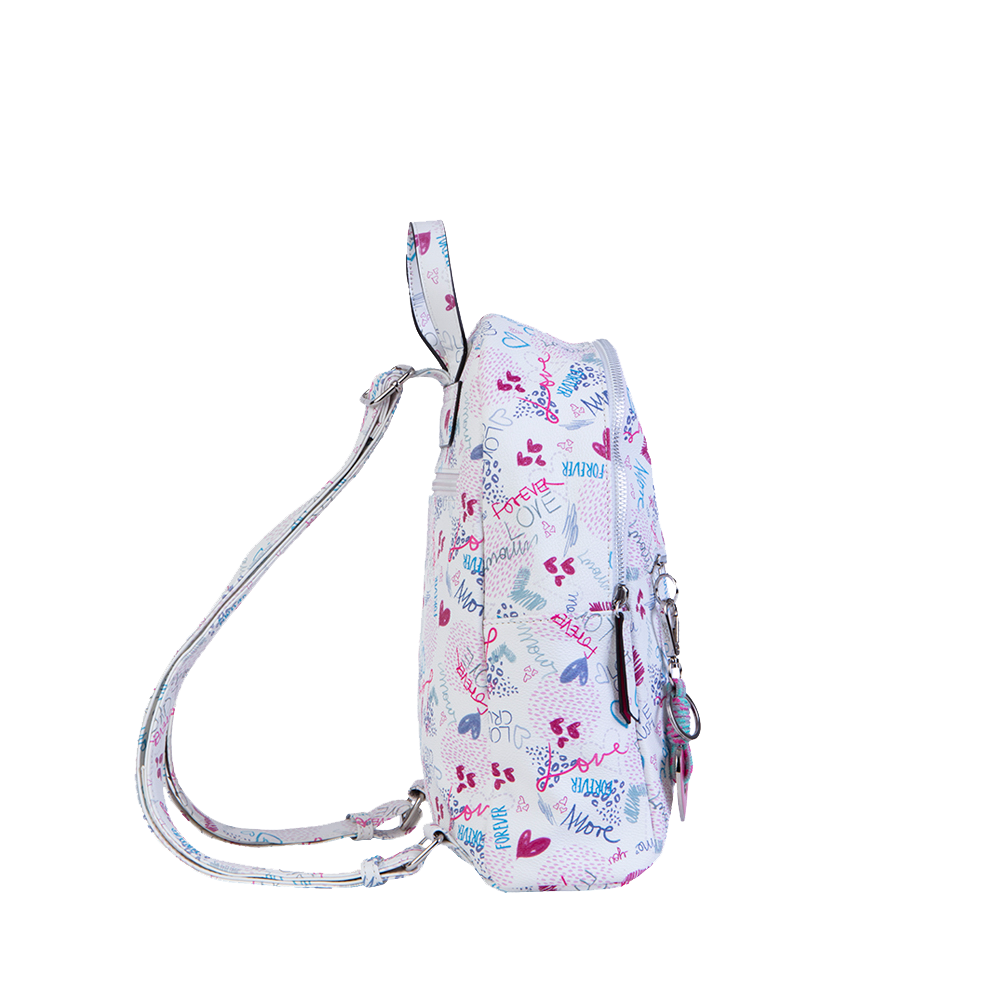 Mochila Love multicolor mediana
