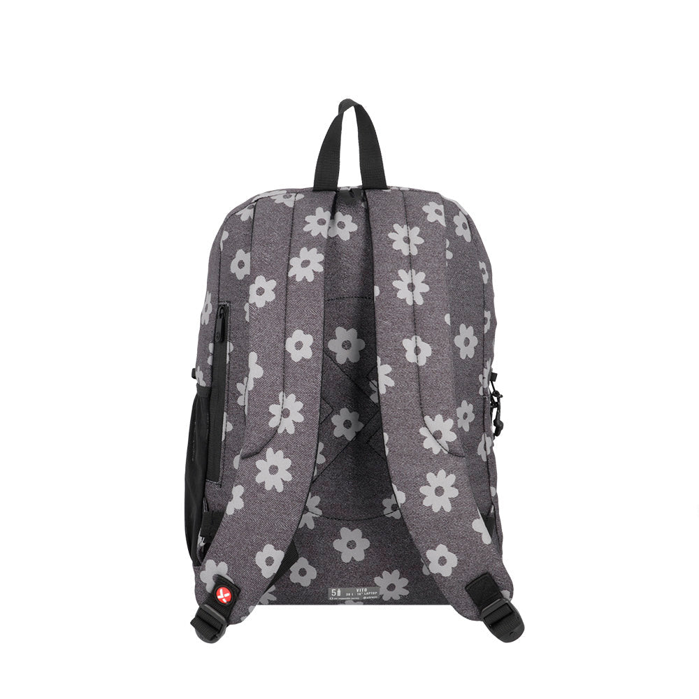 Mochila Vito 4Xt Denim Flowers L