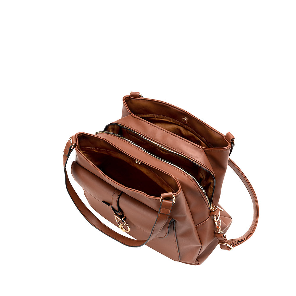 Cartera De Hombro 3Dv Mantua Fw24 Cafe L