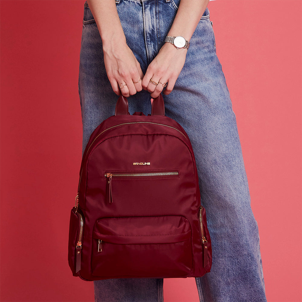 Mochila para notebook mujer Madison roja 14"