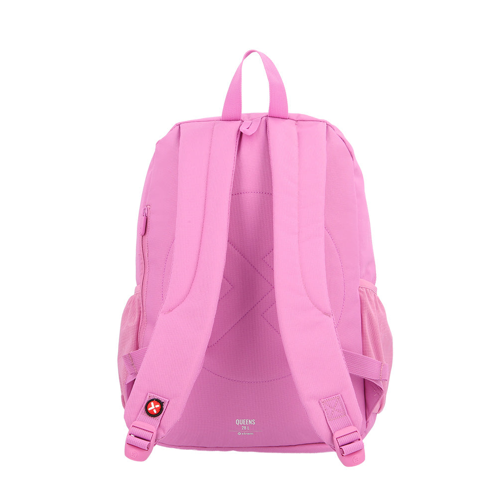 Mochila para laptop mujer Queens Hearts 15.6'' rosada
