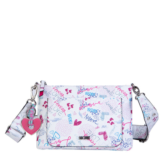 Cartera bandolera Love multicolor pequeña