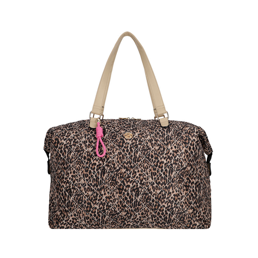 BOLSO DE VIAJE GINZA FW24 LEOPARDO L