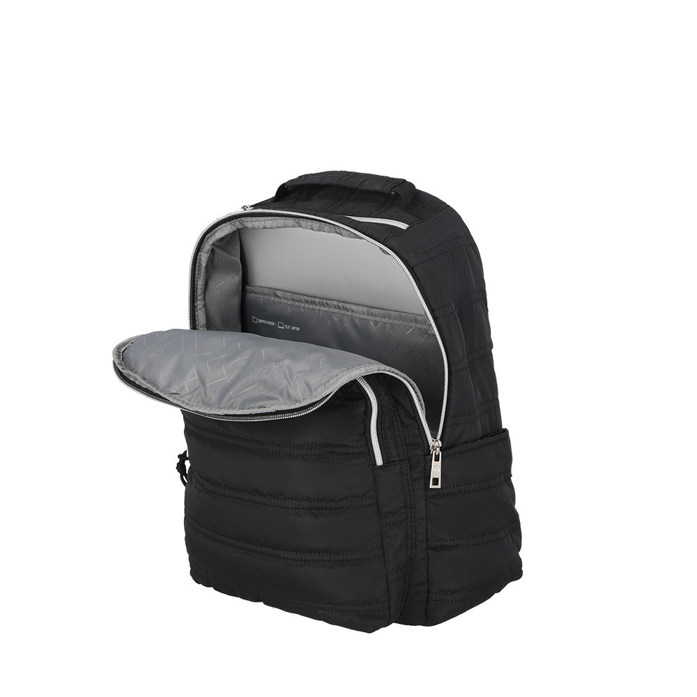 Mochila para notebook mujer Vermont 15.6 negra plateada