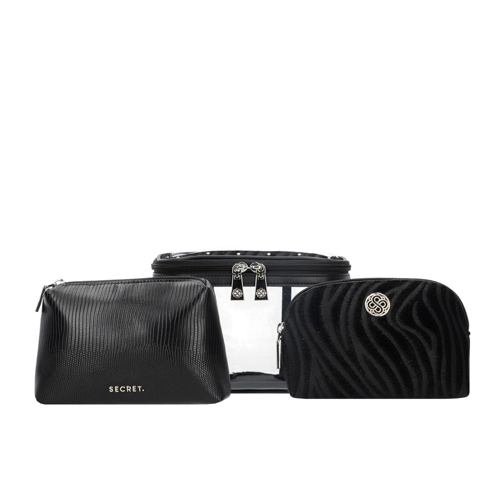 SET NECESSAIRE X3 VENECIA FW24 NEGRO