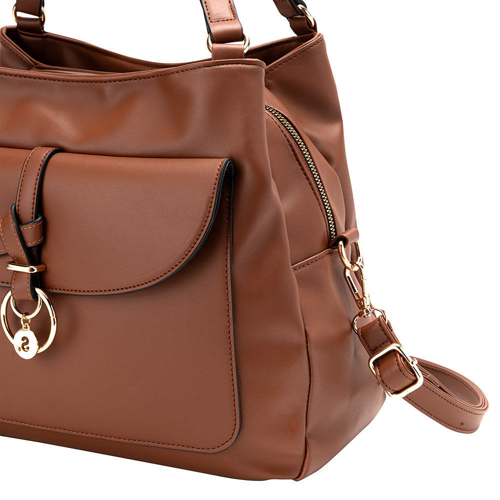 Cartera De Hombro 3Dv Mantua Fw24 Cafe L