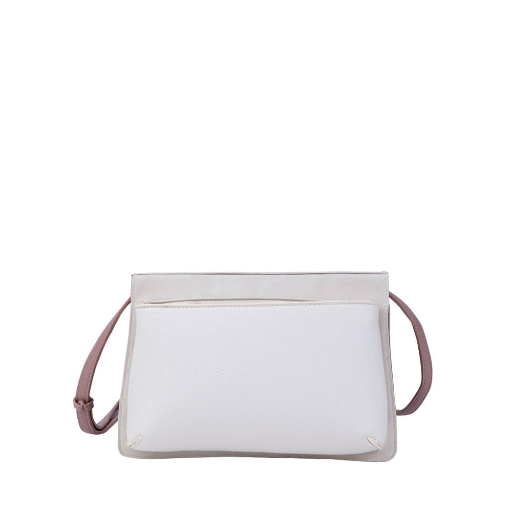 Cartera bandolera rosada Gales mediana