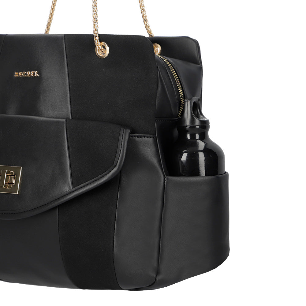 CARTERA DE HOMBRO SUIZA FW24 NEGRO L