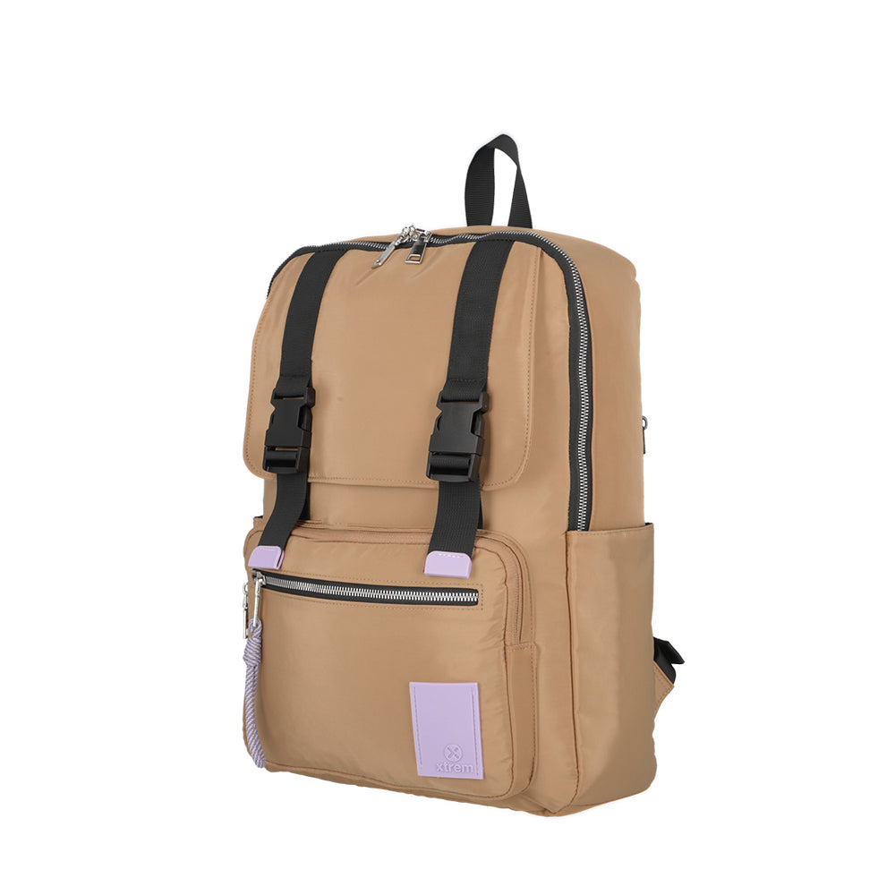 Mochila para notebook mujer Lexie beige 14.1"