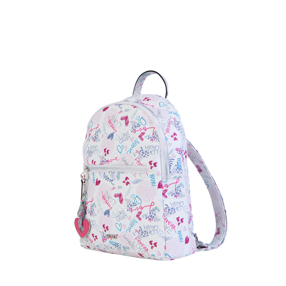 Mochila Love multicolor mediana
