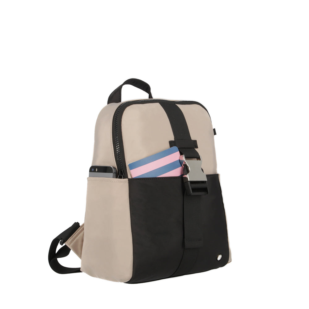 Mochila Urbana Leah Beige Pequeña