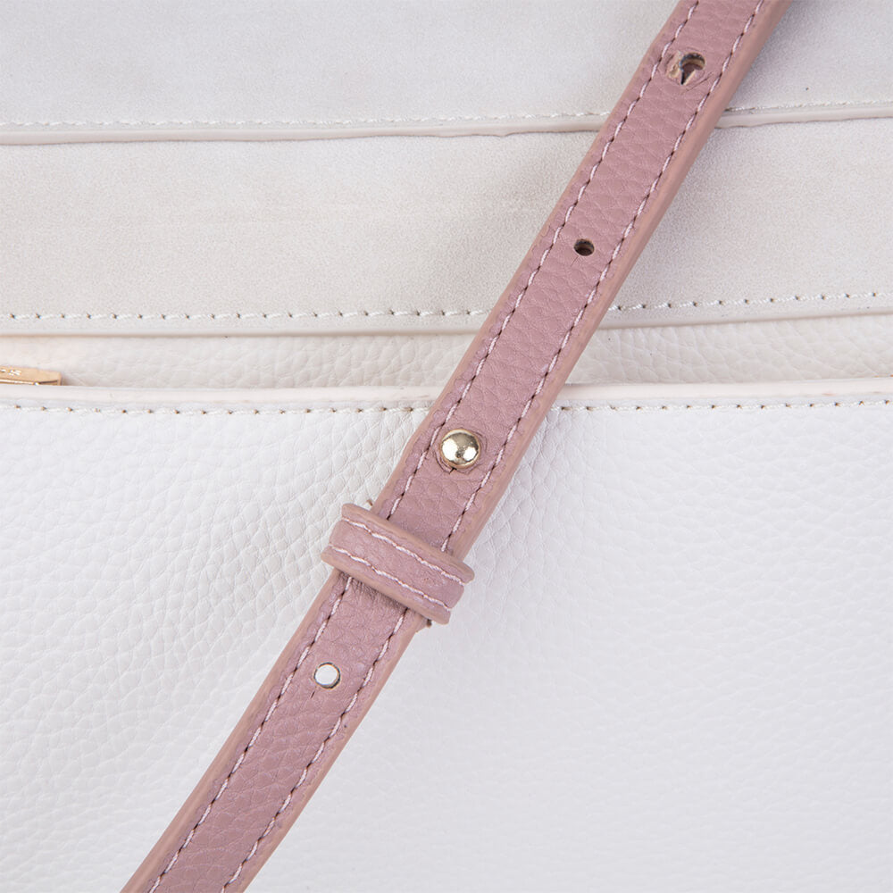 Cartera bandolera rosada Gales mediana
