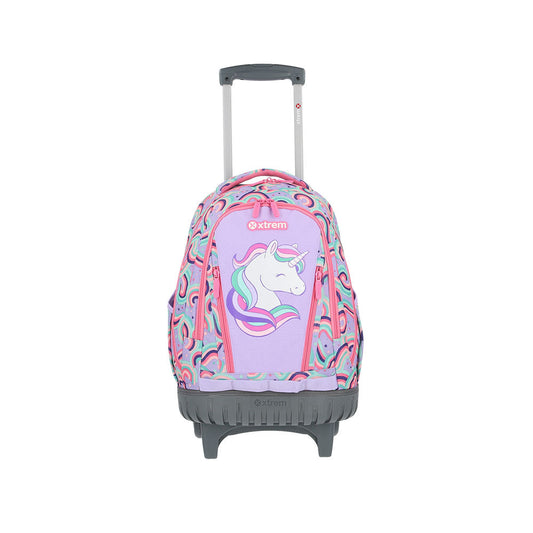 Mochila escolar con ruedas Trolley Unicorn lila