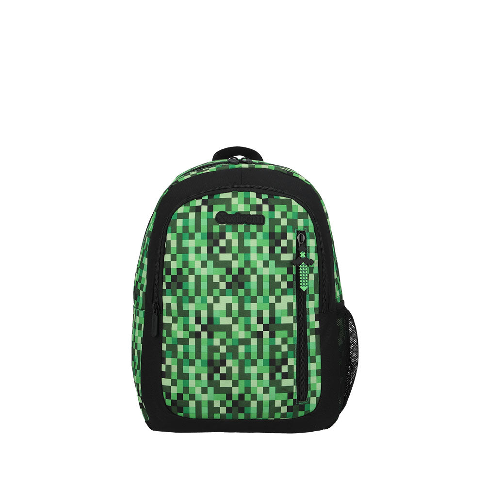Mochila escolar Logan Pixels verde